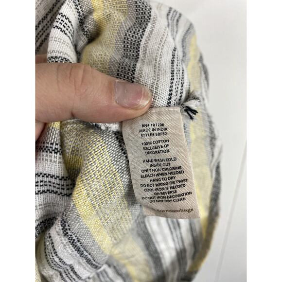 Soft Surroundings Women's Plus Size 1X Tank Top Beaded Embroidered Yellow Gray - Picture 3 of 6